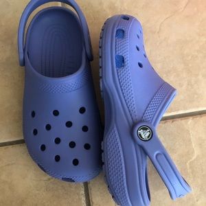 Purple blue crocs